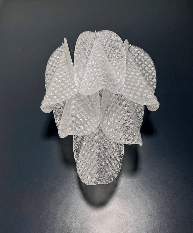 Murano Wall Lamp | 6 Clear Rondini Glass | Set of 2