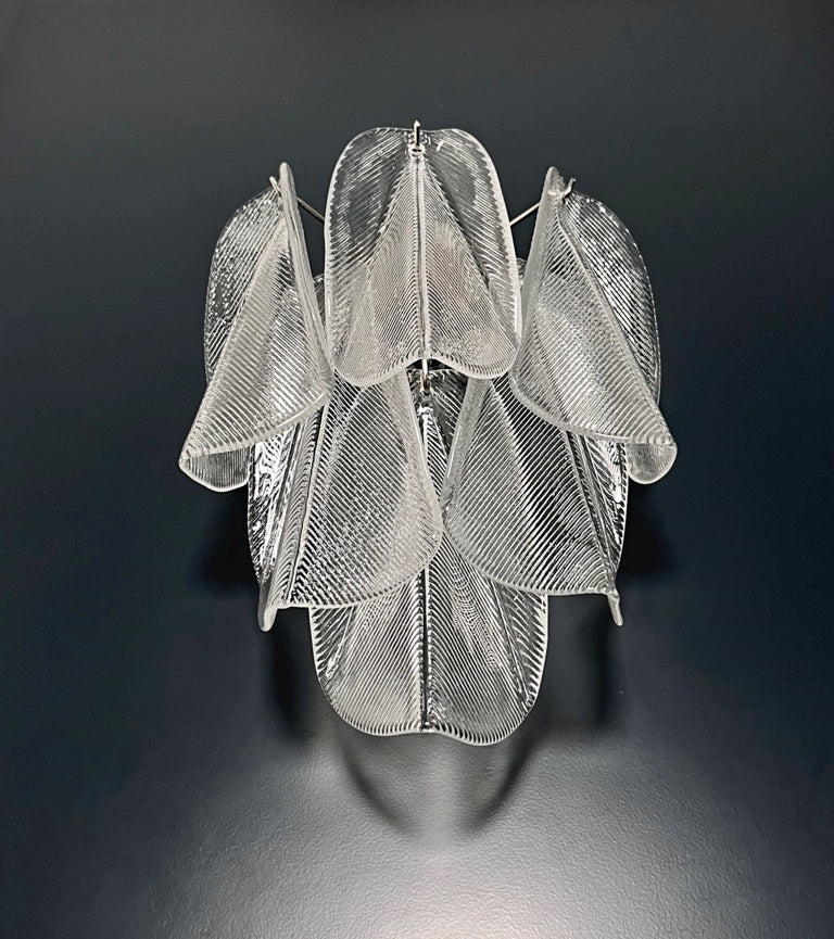 Murano Wall Lamp | 6 Clear Rondini Glass | Set of 2