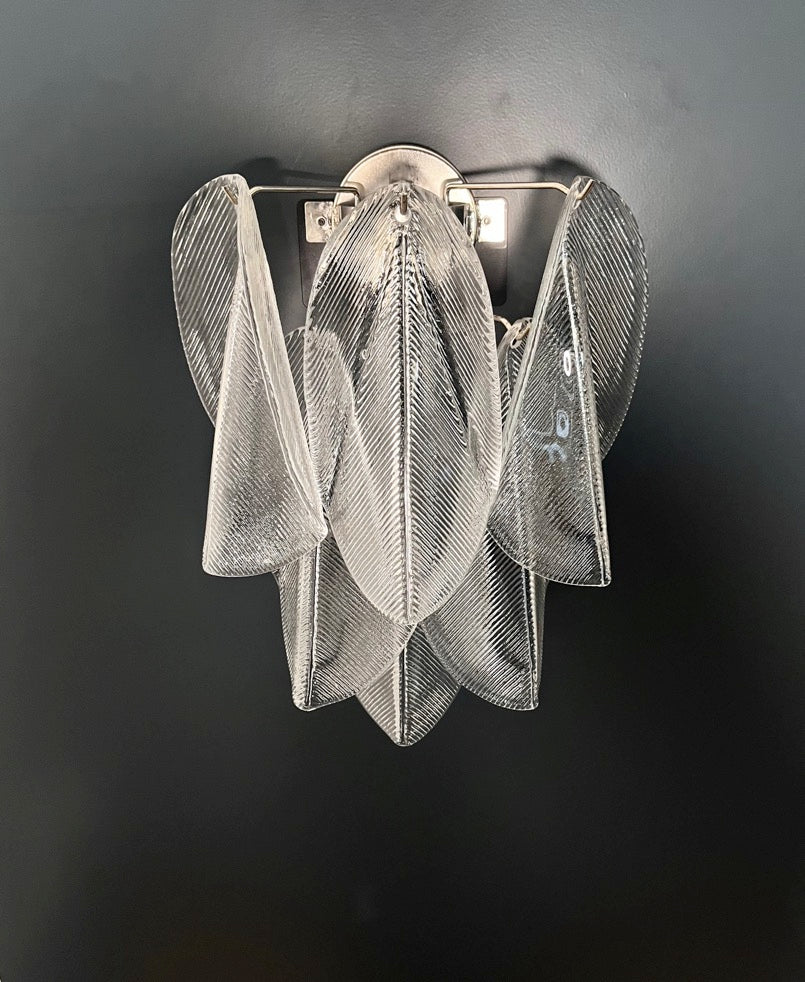 Murano Wall Lamp | 6 Clear Rondini Glass | Set of 2
