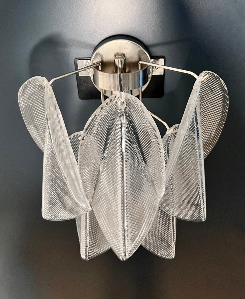 Murano Wall Lamp | 6 Clear Rondini Glass | Set of 2
