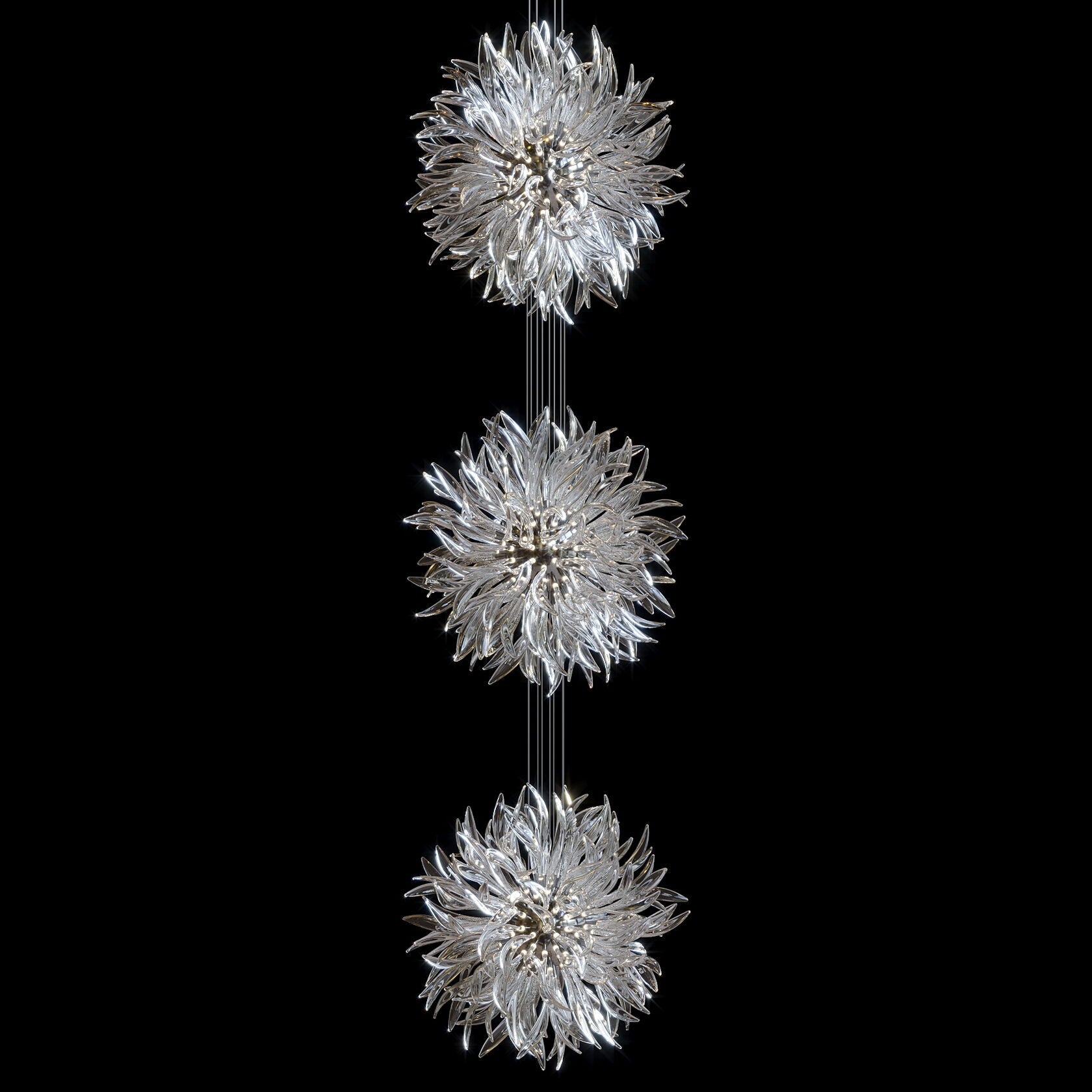 Smoke Palm Burst Chandelier