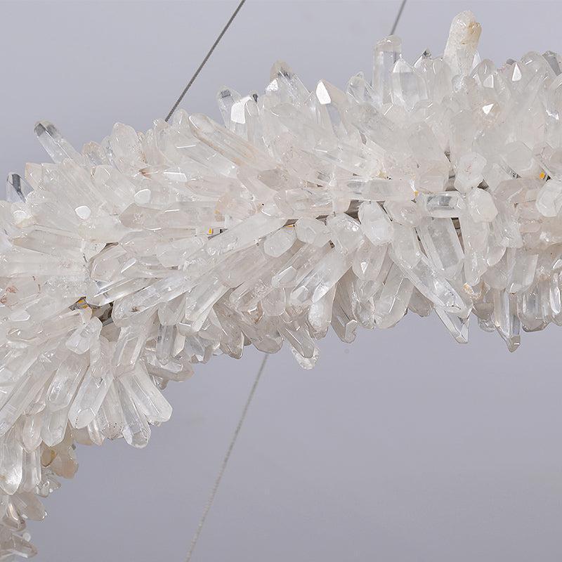 Round Luxury Rock Crystal Chandelier 32" D by Bling Lighting Studio