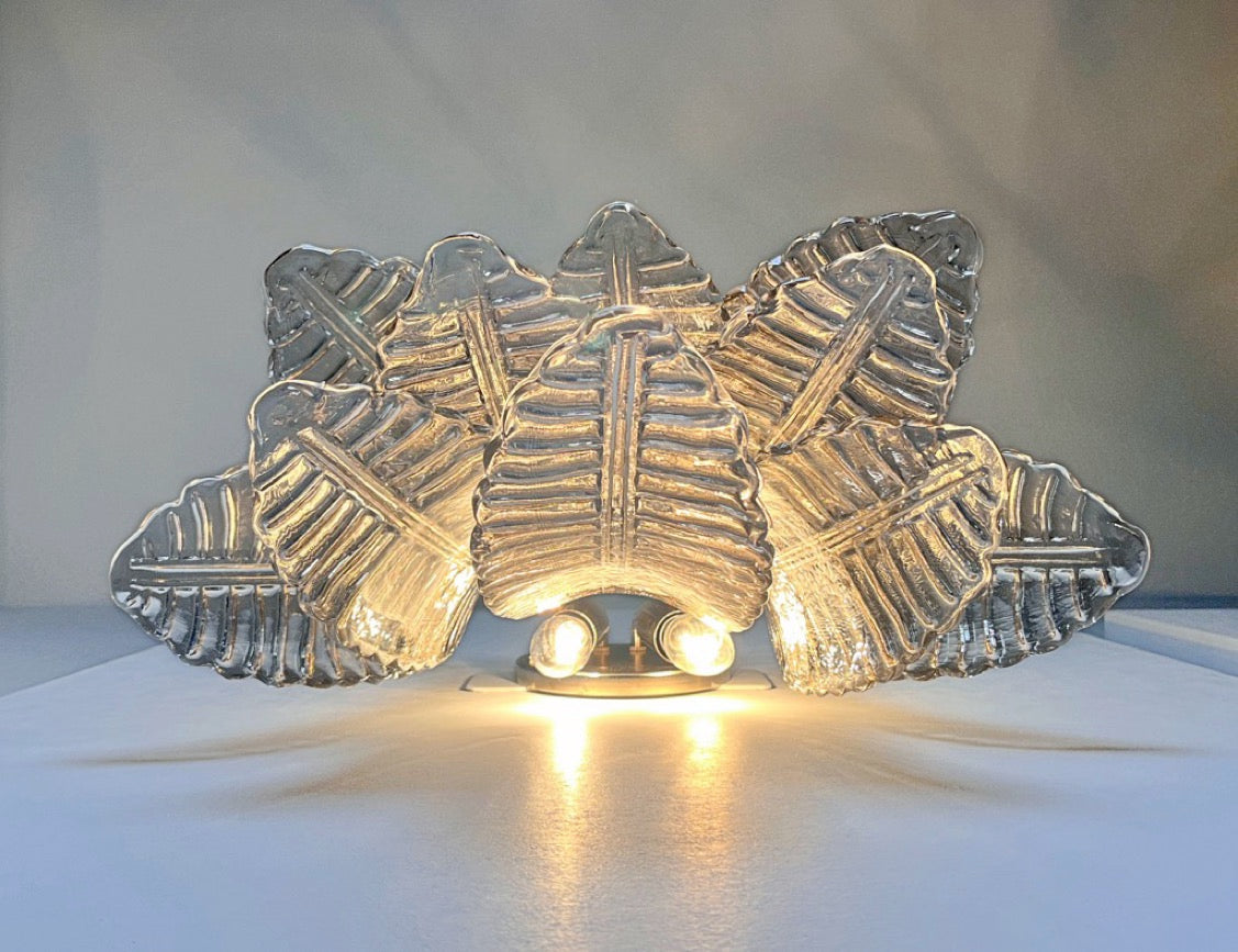 Murano Wall Lamp | 10 Smoked Felci Glass | Set of 2