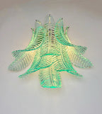 Murano Wall Lamp | 10 Turquoise Felci Glass | Set of 2