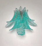 Murano Wall Lamp | 10 Turquoise Felci Glass | Set of 2