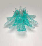 Murano Wall Lamp | 10 Turquoise Felci Glass | Set of 2