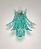 Murano Wall Lamp | 6 Turquoise Felci Glass | Set of 2