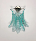 Murano Wall Lamp | 6 Turquoise Felci Glass | Set of 2
