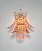 Murano Wall Lamp | 6 Pink Felci Glass | Set of 2