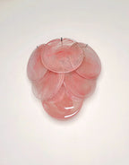 Murano Wall Lamp | 6 Pink Alabaster Disc Glass | Set of 2