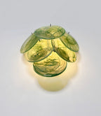 Murano Wall Lamp | 6 Green Alabaster Disc Glass | Set of 2