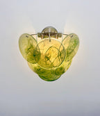 Murano Wall Lamp | 6 Green Alabaster Disc Glass | Set of 2