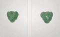 Murano Wall Lamp | 6 Green Alabaster Disc Glass | Set of 2