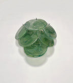 Murano Wall Lamp | 6 Green Alabaster Disc Glass | Set of 2