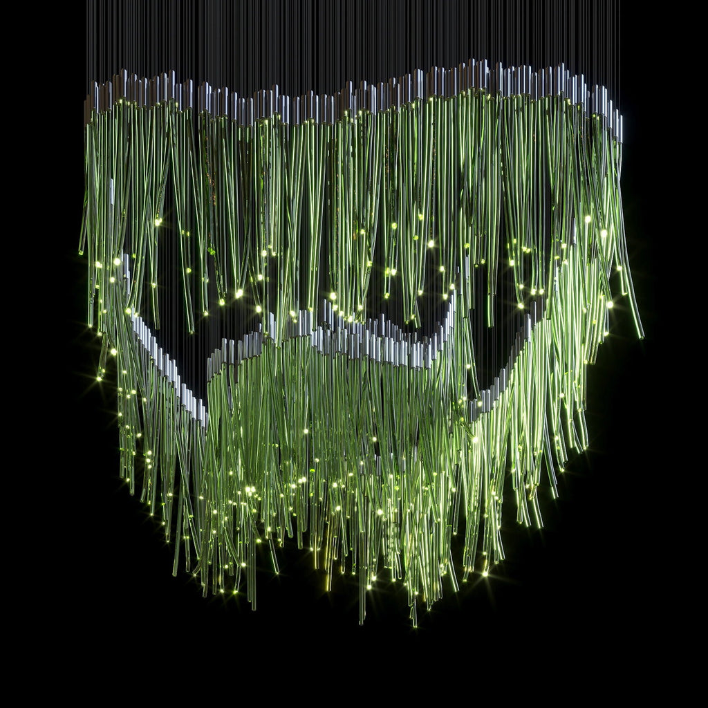 Aqua Fringe Canopy Chandelier