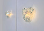 Murano Wall Lamp | 6 Blue Alabaster Disc Glass | Set of 2