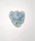 Murano Wall Lamp | 6 Blue Alabaster Disc Glass | Set of 2