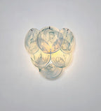 Murano Wall Lamp | 6 Blue Alabaster Disc Glass | Set of 2