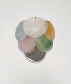 Murano Wall Lamp | 6 Multicoloured Alabaster Disc Glass | Set of 2