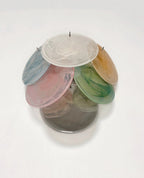 Murano Wall Lamp | 6 Multicoloured Alabaster Disc Glass | Set of 2