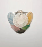 Murano Wall Lamp | 6 Multicoloured Alabaster Disc Glass | Set of 2