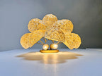 Murano Wall Lamp | 10 Clear Yellow Drop Glass | Set of 2