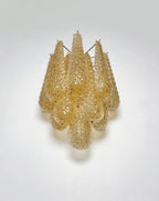 Murano Wall Lamp | 10 Clear Yellow Drop Glass | Set of 2