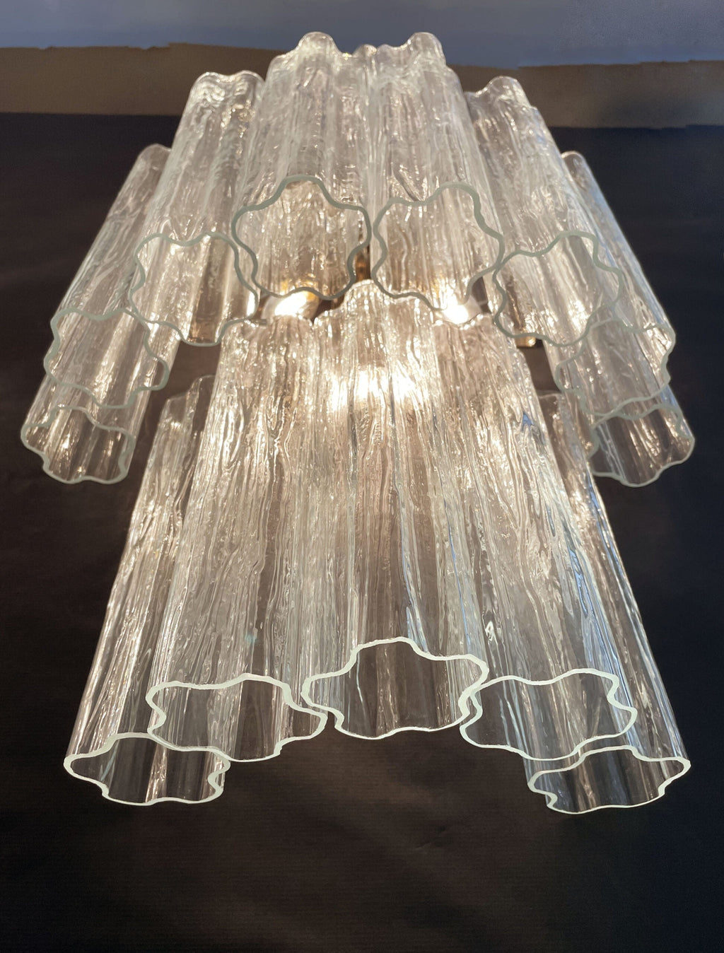 Murano Wall Lamp | 18 Clear Prism Glass | Set of 2
