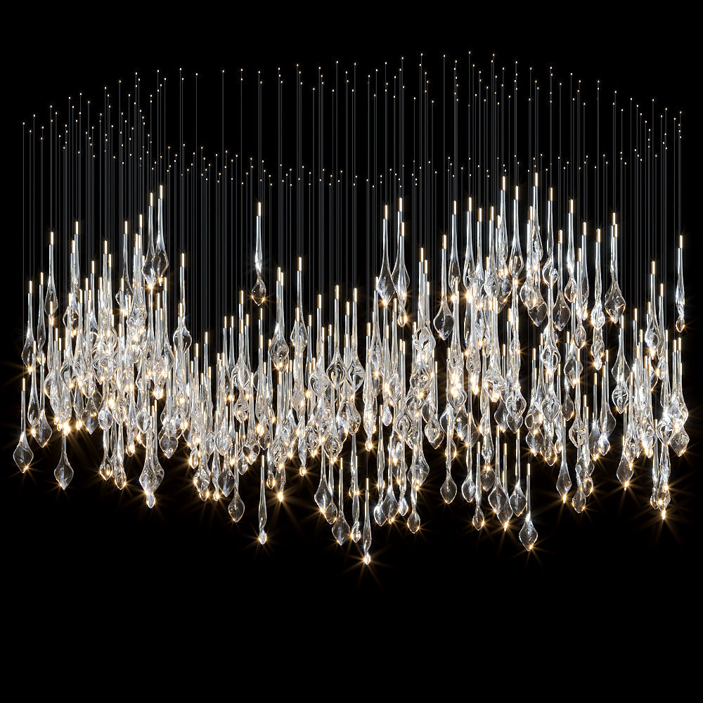 Crystal Teardrop Rain Chandelier
