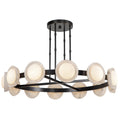 PrismFlow Alabaster Metal Chandelier by Bling Lighting Studio