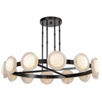PrismFlow Alabaster Metal Chandelier by Bling Lighting Studio