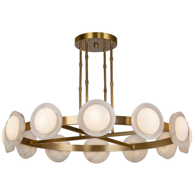 PrismFlow Alabaster Metal Chandelier by Bling Lighting Studio