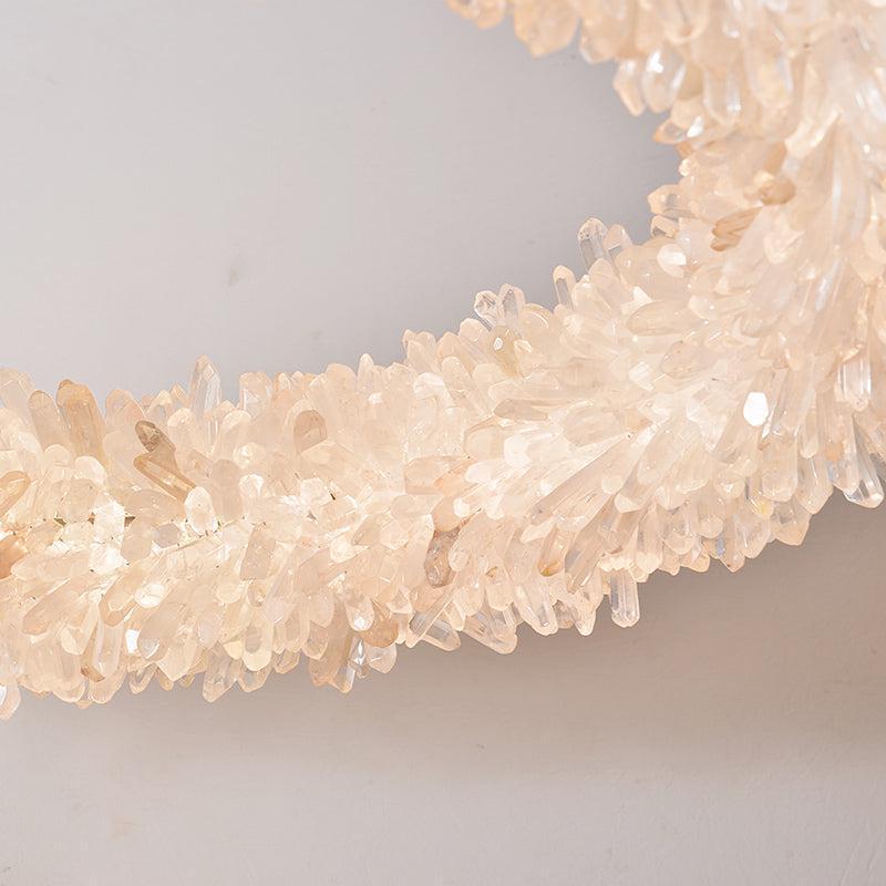Small Round Luxury Rock Crystal Chandelier 23.6" D by Bling Lighting Studio