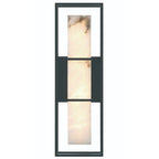 Saga Indoor / Outdoor Alabaster Wall Sconce by Bling Lighting Studio