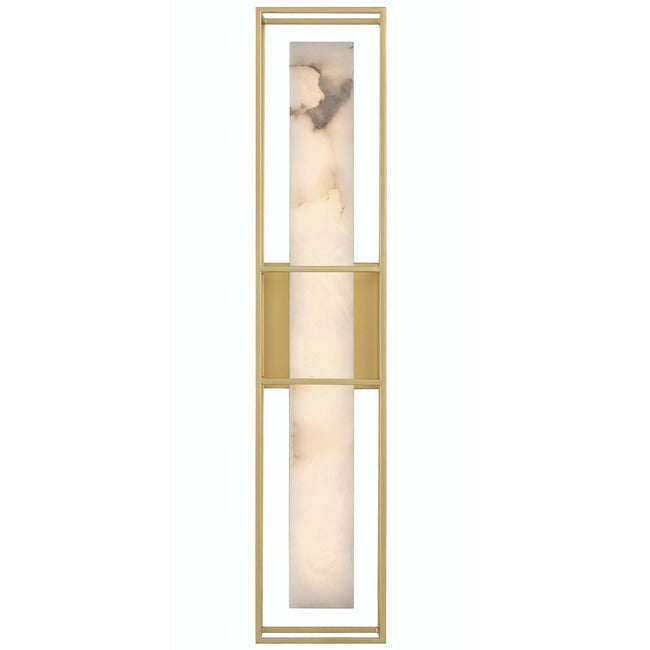 Saga Indoor / Outdoor Alabaster Wall Sconce by Bling Lighting Studio