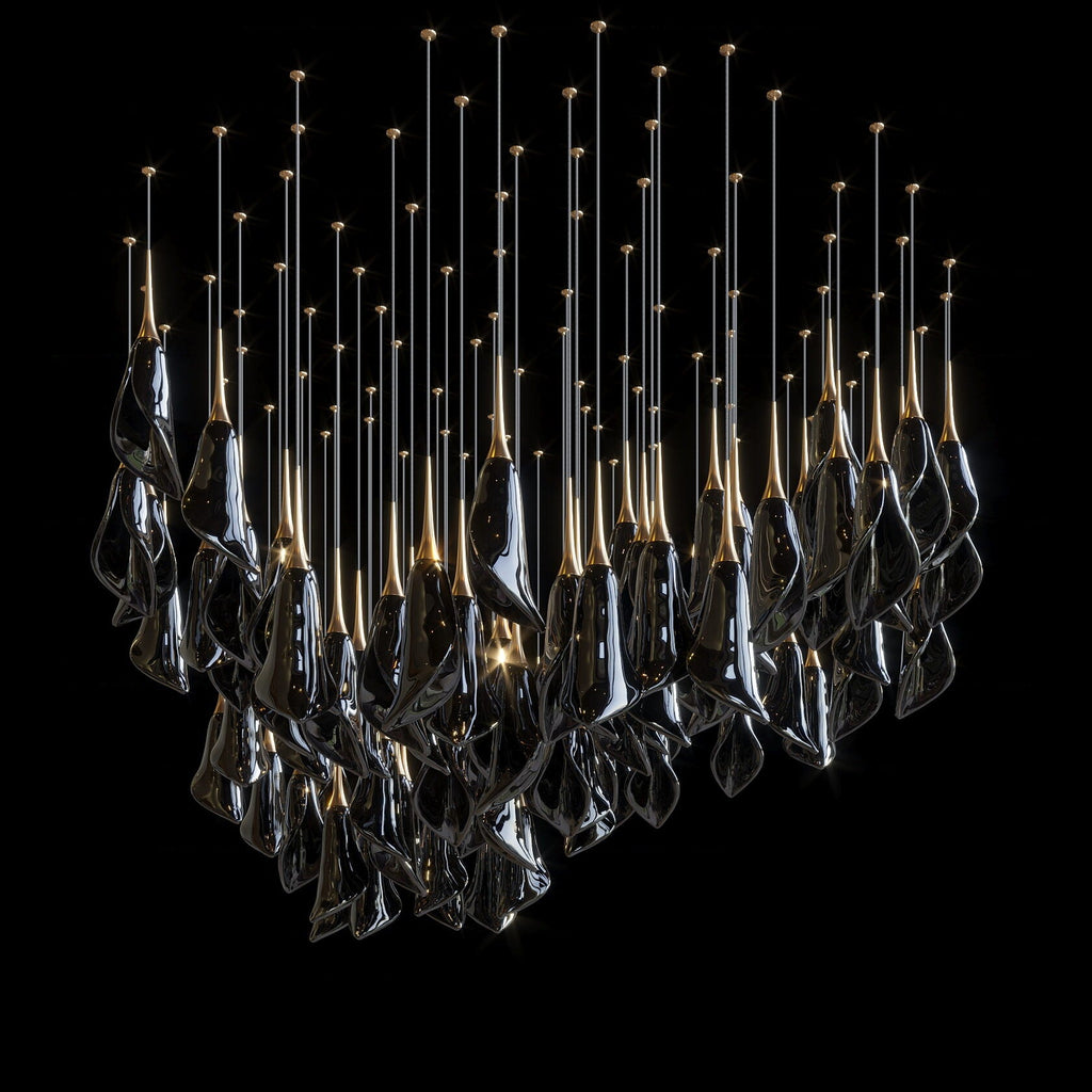 White Petal Drop Chandelier