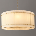 Valmont Alabaster Round Chandelier 24" material and finish detail