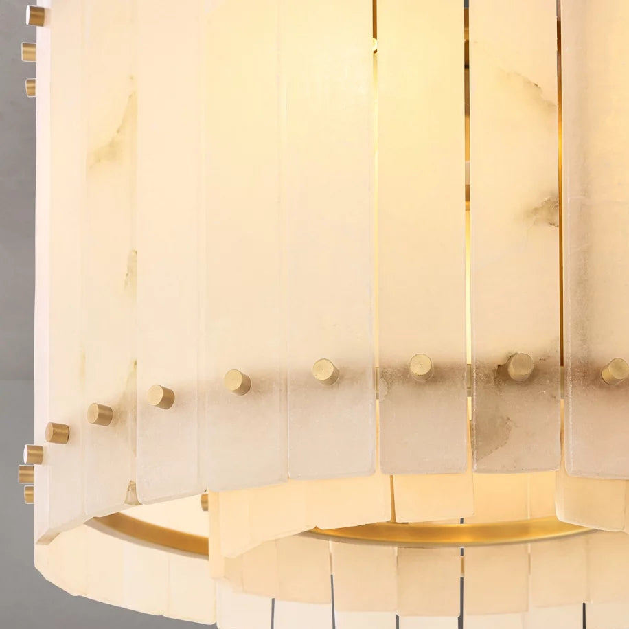 Valmont Alabaster Round Chandelier 16"