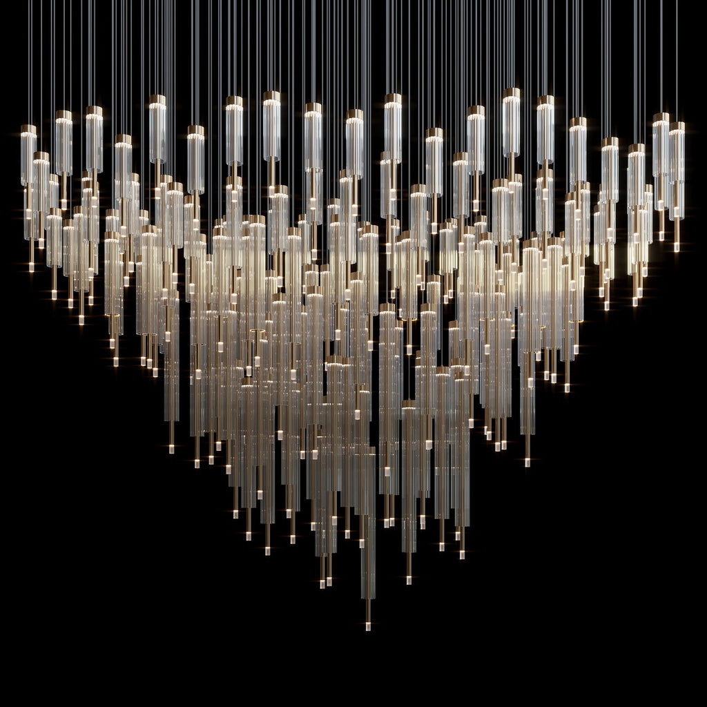 Crystal Tube Rain Chandelier