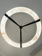 Modern Round Alabaster Chandelier for Living Room/Bedroom by Bling Lighting Studio