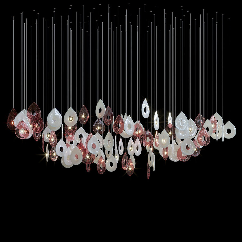 Green Halo Drop Chandelier
