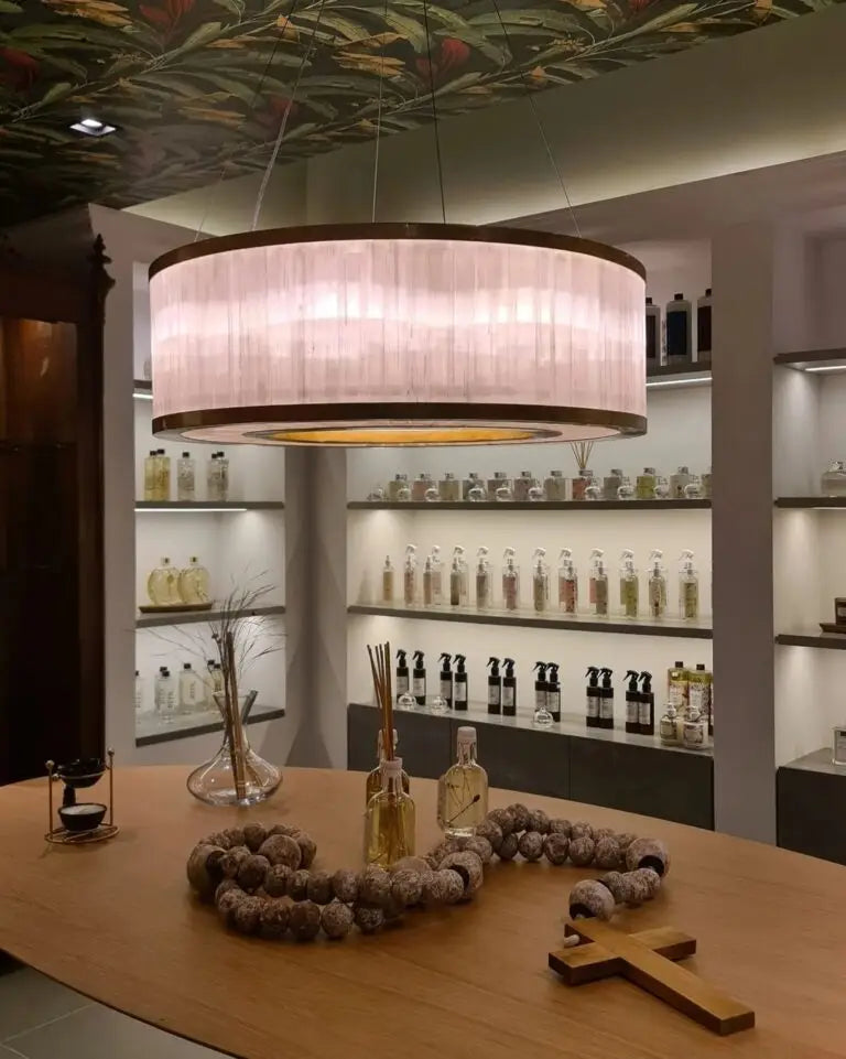 Dubai Cylindrical Natural Stone Chandelier