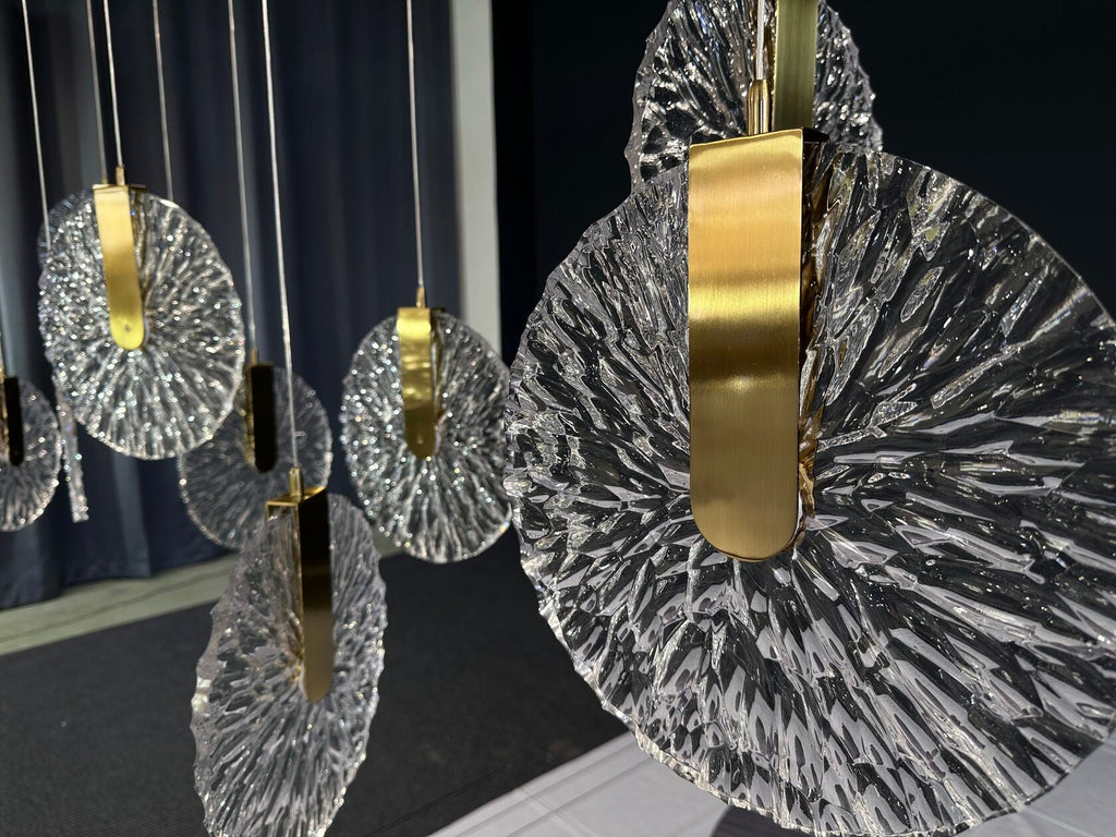 Silver Disc Halo Chandelier