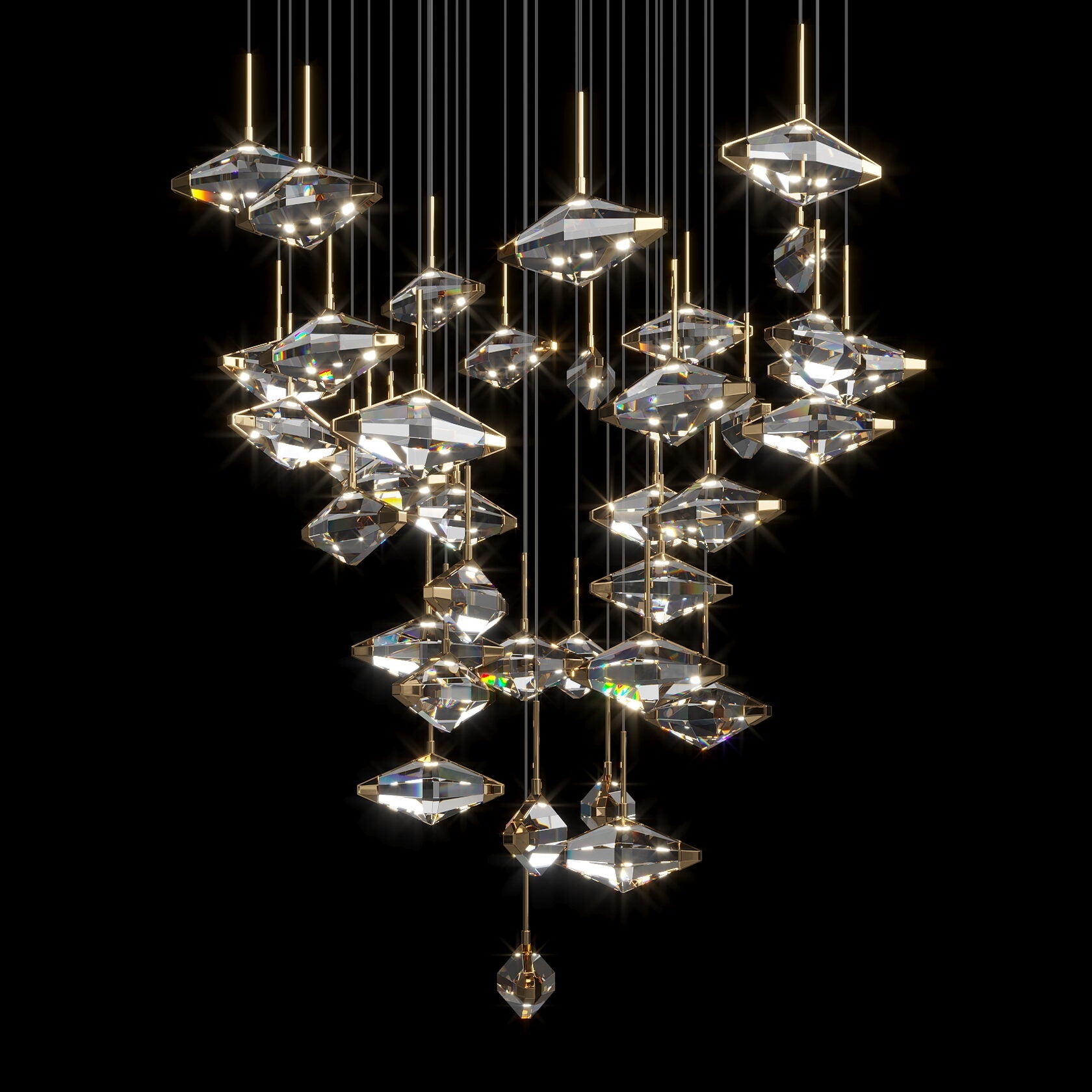 Amber Prism Constellation Chandelier
