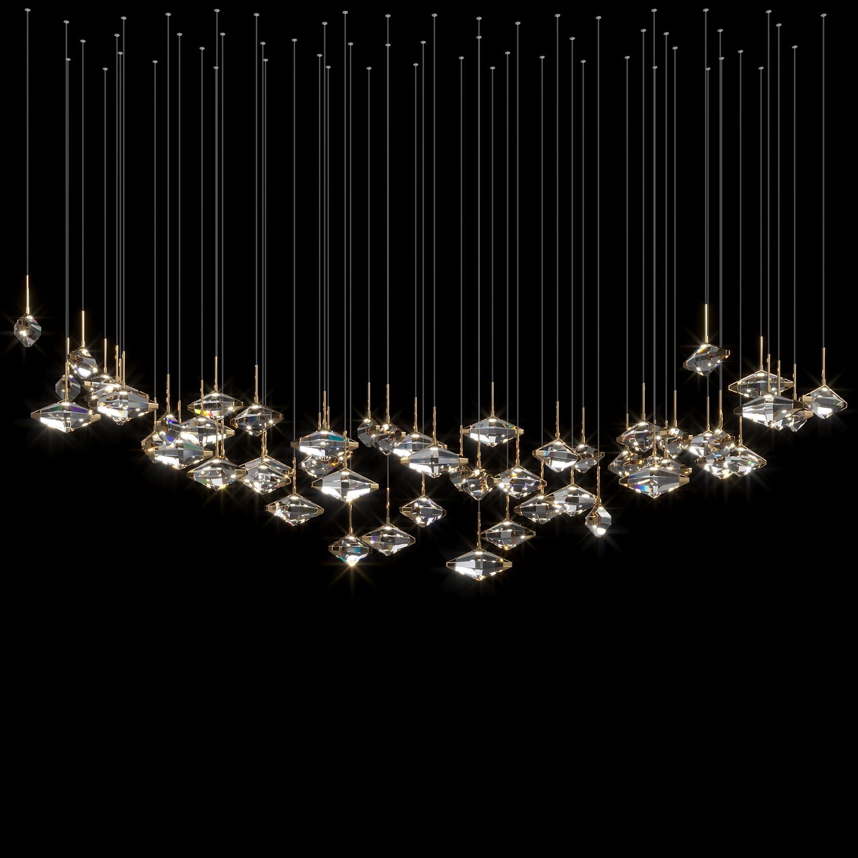Amber Prism Constellation Chandelier