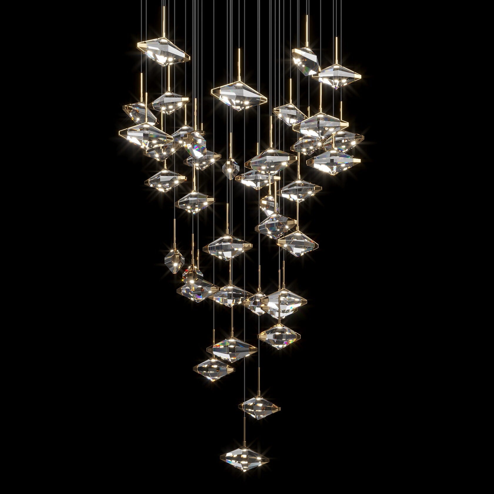 Amber Prism Constellation Chandelier