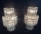 Murano Wall Lamp | 18 Clear Prism Glass | Set of 2