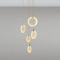 Queenie Alabaster Drop Long Round Chandelier by Bling Lighting Studio