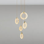 Queenie Alabaster Drop Long Round Chandelier by Bling Lighting Studio