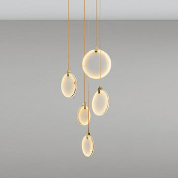 Queenie Alabaster Drop Long Round Chandelier by Bling Lighting Studio